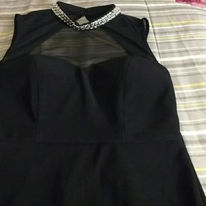 Black mini dress